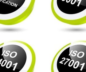 Glass Iso Icons vector