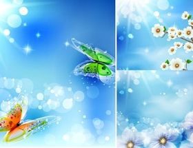 Dream sunlight background vector graphics