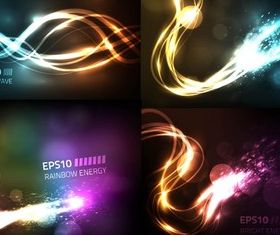 Different dynamic glare background vector