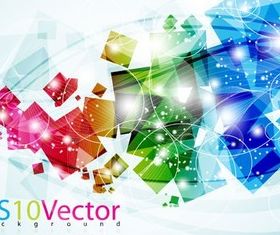 Colorful dynamic graphic background set vector