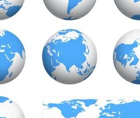 Earth Globes graphic vectors