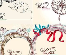 Simple fashion drawing background vector graphics