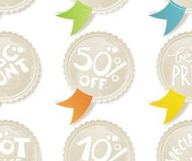 Retro Sale Tags vectors material