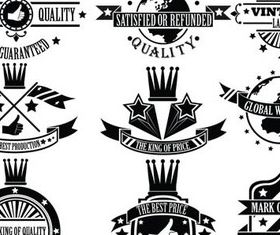 Black Product Labels art vector