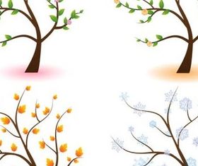 Color Season Trees art vectors