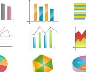 Charts Icons vectors material