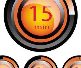 Glass texture Timers Illustration vector