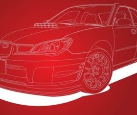 Subaru ImprezCar design vector