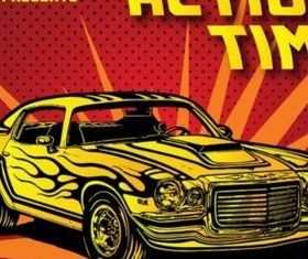 Seventies Car vector