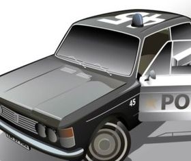 Fiat Police Car design vectors