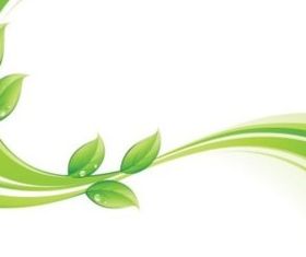 Dynamic lines green plants vector graphic