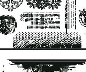 Black style Grunge Elements vectors