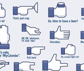 Cool Facebook Icons vector