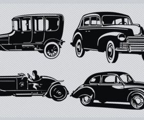 Vintage Car Silhouette Pack vector graphics