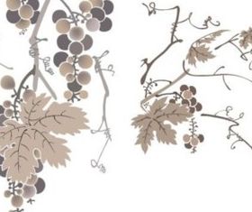 Ink grape tree vector