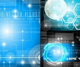 Design elements flash technology background vectors