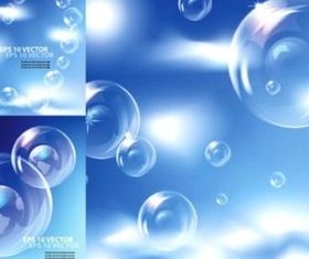 Blue dream bubble background creative vector