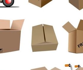 Cardboard Packing Boxes vector