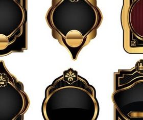 ornate Royal labels design vectors