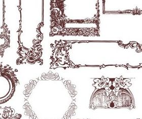 Floral Vintage Frames design vector