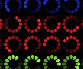 Colored Progress Icons vectors material