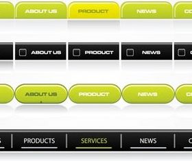 Website navigation buttons elements vector material