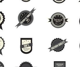Retro Black Labels art vector