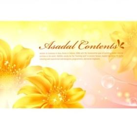 Fantasy flower background set vector