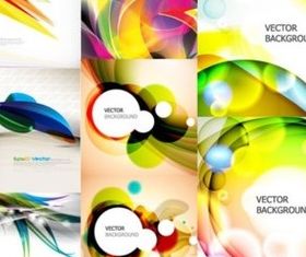 Colorful graphics background set vector