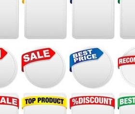 Products Sale tags vector graphics