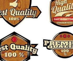 Vintage Wooden label and tags vector