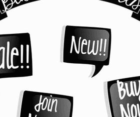 Black Discount labels vector