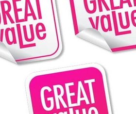 Color Product Sale Stickers vector set