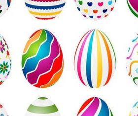Abstract Shiny Easter Eggs vector graphic