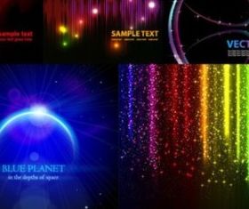 Different dazzle glare background vector