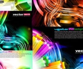 Colorful 3D dynamic background vector