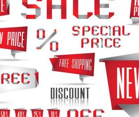Creative Sale Elements labels Illustration vector