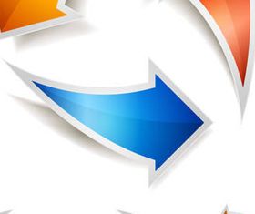 Abstract color Arrow logos vector