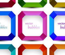 Cute colored bubbles vector