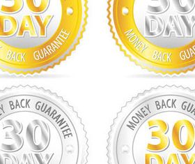 Sale Money Back Guarantee labels design vector