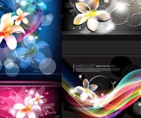 Bright fantasy flower background vectors