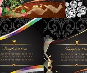 Bright flower card background vector graphics