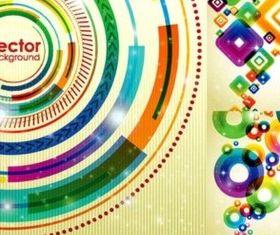 Colorful 3D graphics background vector