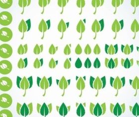 Green Leaves shiny vector