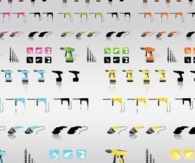 Powertool set vector