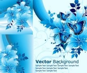 Dreamy blue flower background vector