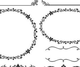 Floral design Border with frames vector