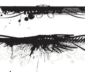 Grunge music elements Banners vector