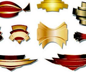 Gloden Royal Labels 1 set vector