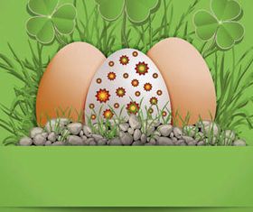 Easter Eggs with Backgrounds 1 vector
